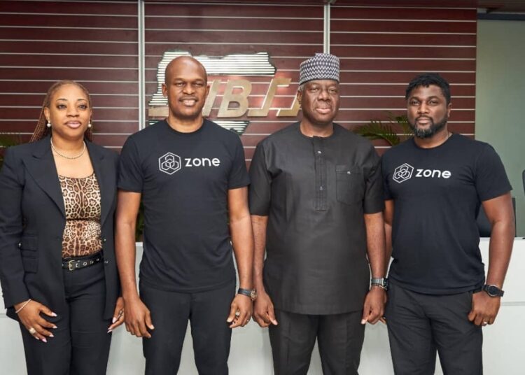 L- R: Ngover Ihyembe-Nwankwo (Executive Director, NIBSS); Obi Emetarom (Co-founder & CEO, Zone); Premier Oiwoh (MD & CEO NIBSS), and Wale Onawunmi (Co-founder & CEO, Zone).