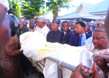 PICTORIAL: Shettima Leads Mourners For Late Borno Commissioner’s Funeral