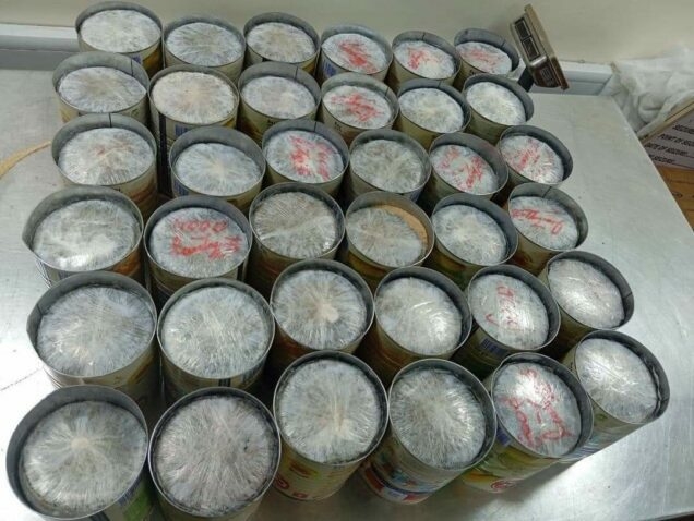 NDLEA Intercepts US, UK-bound Drug Consignments In Baby Food 1 Illicit drugs in cerilac tins 636x478 1