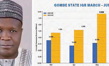 Gombe IGR Surges By 123% In Q2, Hits N9.9bn In Half-year
