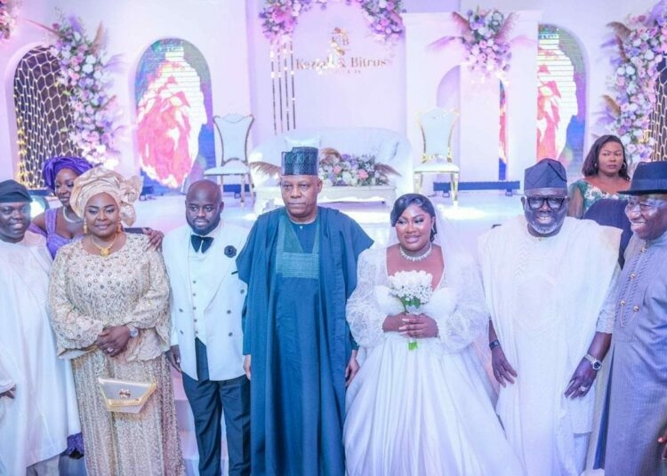 Shettima, Jonathan, 11 APC, PDP Governors In Jalingo For Kefas Daughter’s Wedding 1 Shettima Jonathan others at Kefas wedding