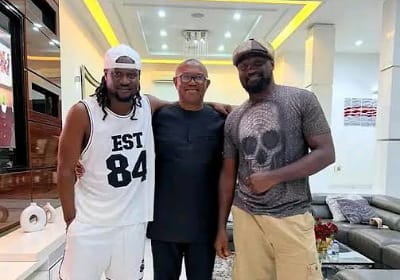 Amid Family Feud, Peter Obi Visits Mr P, Rudeboy