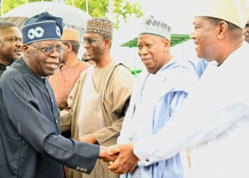 PICTORIAL: Top Gov’t, Party Officials See Off Tinubu As President Departs For France In New Jet
