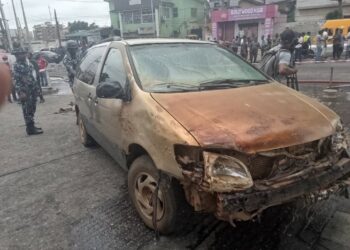 PICTORIAL: Many Injured As Fire Guts Filling Station In Lagos