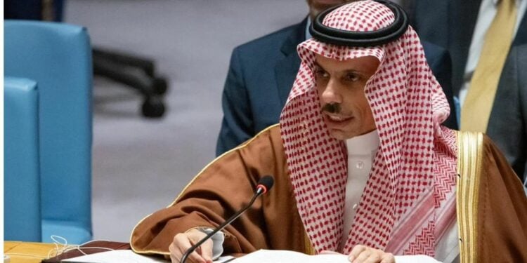 Saudi Foreign Minister, Prince Faisal bin Farhan.