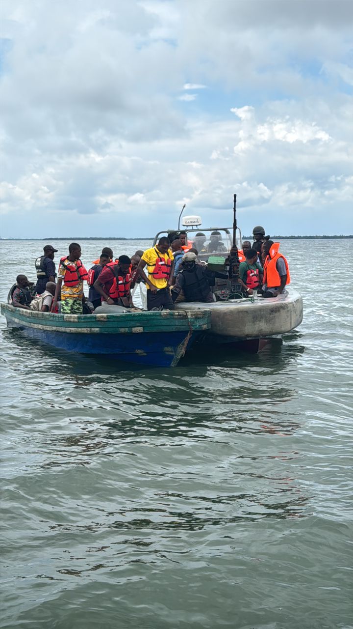 PICTORIAL: Navy Rescues Children, Others Stranded On High Sea In Rivers