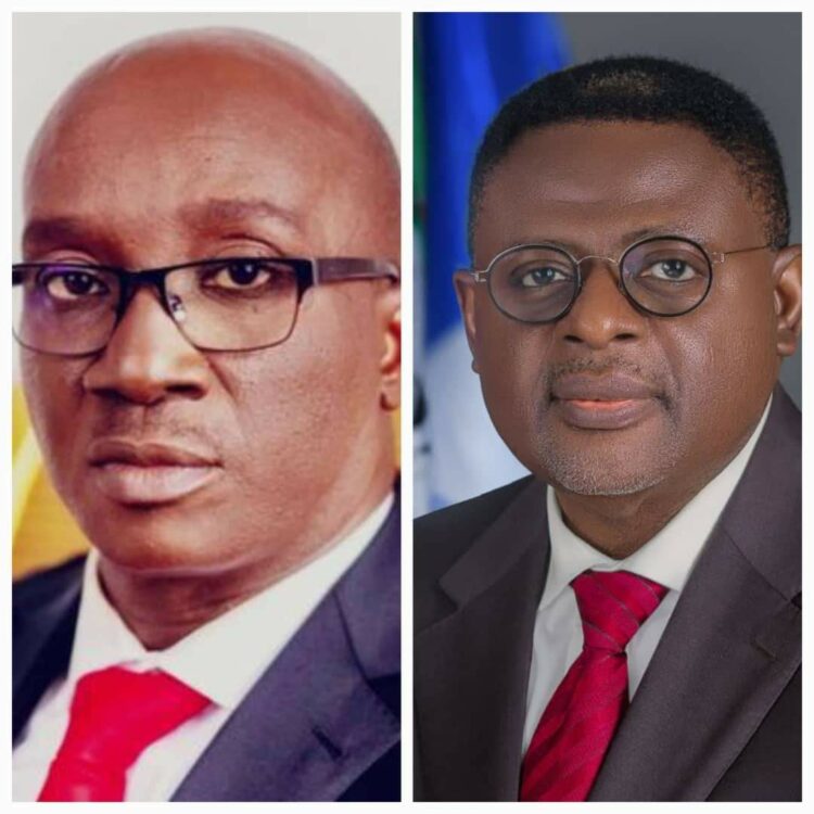 L-R: Edo State governor-elect, Monday Okpebholo, and Cross River State governor, Bassey Otu.