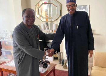 PICTORIAL: Buhari In London, Visits Ex-Head Of State Gowon