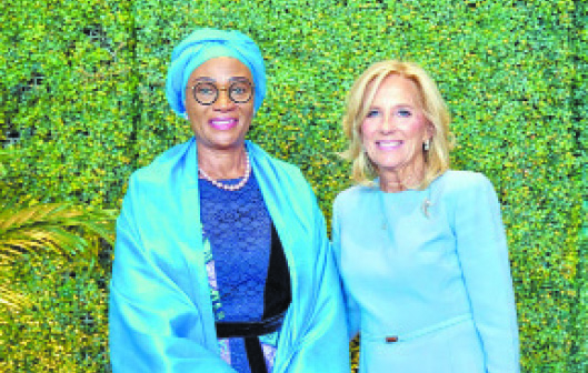 US First Lady Hosts Remi Tinubu, Others At UNGA Lunch 1 L-R: Nigeria’s first Lady, Senator Oluremi Tinubu, with first lady of the United States, Jill Biden, at the dinner hosted by US First Lady in honour of visiting first ladies at the ongoing 79th UNGA in New York on Wednesday PHOTO BY STATE HOUSE.