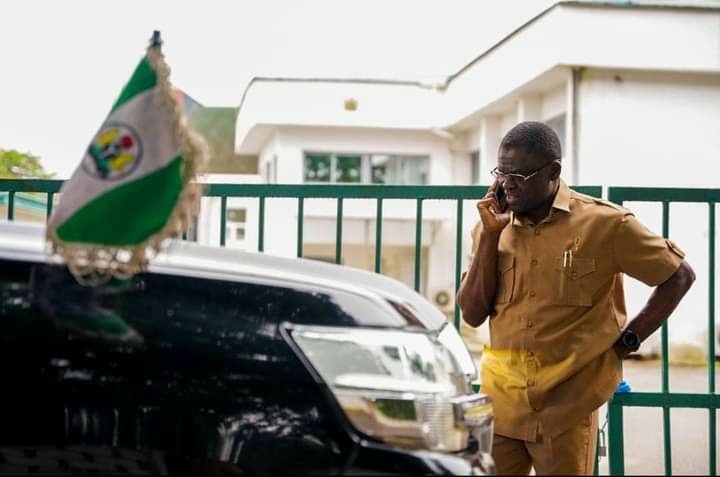 JUST-IN: Security Beef Up At Edo Gov’t House As Tension Mounts Over Shaibu's Alleged Invasion Plot 1 edo government house shaibu