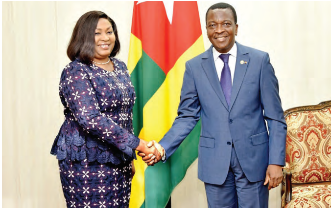 Need To Address Deficits In ECOWAS Community Levy Remittances 1 L-R: Speaker of the ECOWAS Parliament, Rt. Hon. Memounatou Ibrahima, during a courtesy visit to the Speaker of the Togolese National Assembly, Sevon-Tepe Kodjo Adedze, in Lome, Togo on the sidelines of the Third Extraordinary session of the ECOWAS Parliament 2024