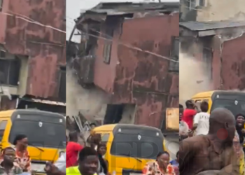 BREAKING: 2-storey Building Collapses In Lagos