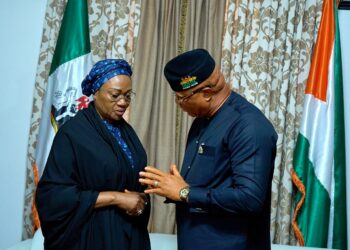 PICTORIAL: First Lady Tinubu Pays Condolence Visit To Akwa Ibom Gov Over Wife’s Passing