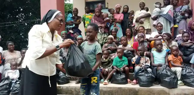 HVCF Distributes Food Items, Clothes To Vulnerable Children, Widows 1 IMG 20241007 WA0066