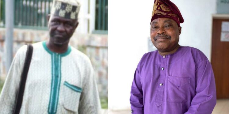 L-R: Late Mohammed Adamu and Late Elijah Olaluyi