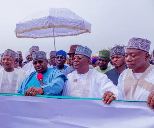 Bagudu, Umahi, Idris Laud Tinubu On Sokoto-Badagry Superhighway 1 Kebbi launch e1730041221919
