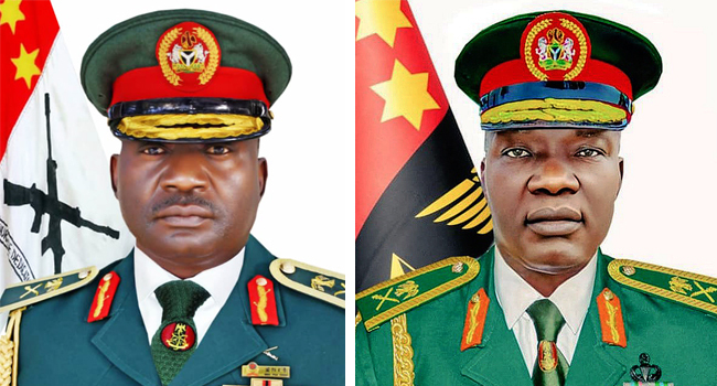 JUST-IN: COAS Lagbaja Hale, Hearty, Speaks With CDS Musa — DHQ 1 Musa and Lagbaja