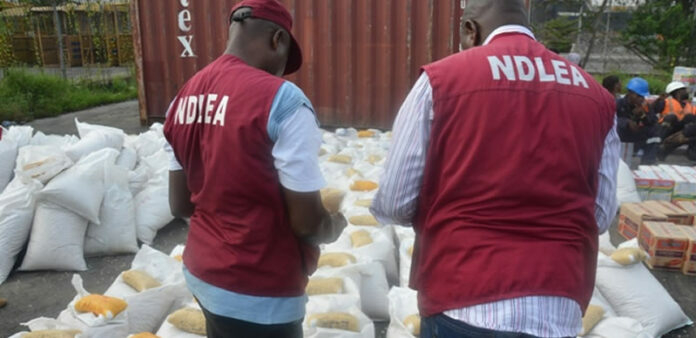 NDLEA Seizes N770m Illicit Drugs In Edo 1 NDLEA officials and the seized consignments 696x338 1