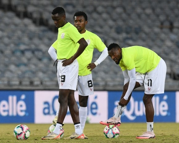 AFCON Qualifiers: Namibia, Zimbabwe To Face-off At Neutral Venue 1 Namibia players during FIFA World Cup Qualifiers 2026 match between Namibia and Tunisia at Orlando Stadium on the 09 June 2024 in Soweto Johannesburg © Sydney Mahlangu/BackpagePix