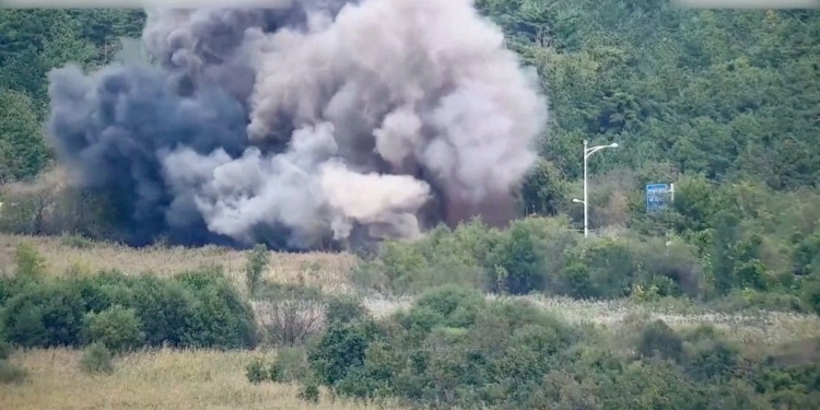 North Korea Destroys Roads