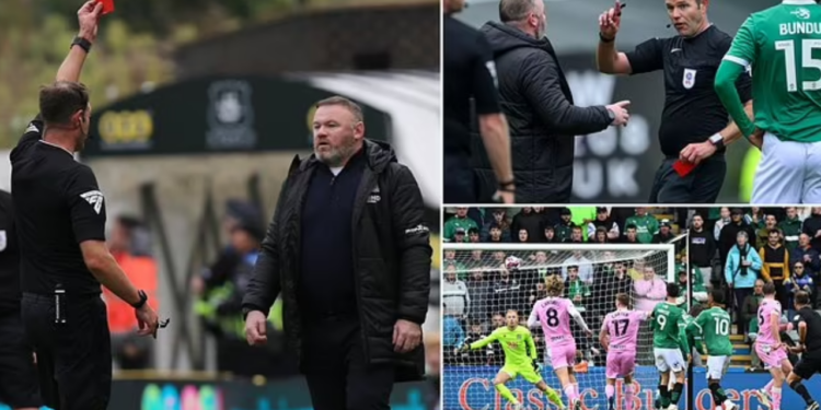Rooney Sent Off In Plymouth