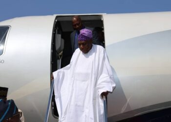 PICTORIAL: Ex-President Obasanjo Arrives Bauchi To Commission Road Projects