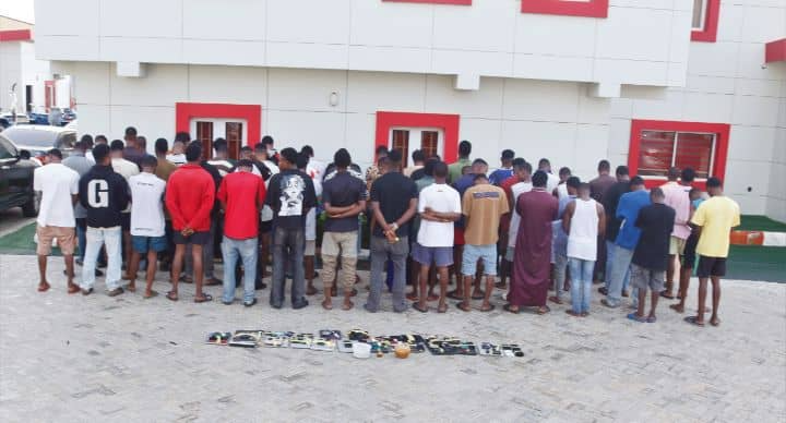 EFCC Busts Internet Fraudsters' Hideout, Arrests 55 Suspects In Kwara 1 internet fraudsters