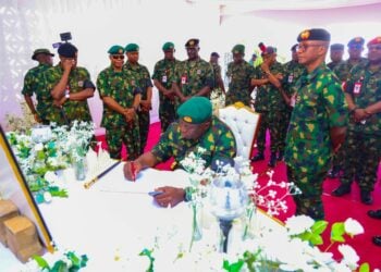 PICTORIAL: ‘He’ll Surely Be Missed’, Acting COAS Oluyede Condoles Late Gen Lagbaja’s Family