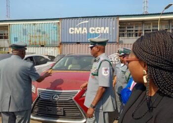 PICTORIAL: Customs Intercepts 21 Vehicles Stolen From Canada In Lagos, Rivers Ports