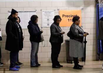 PICTORIAL: Voters Head To Polling Centres On US Election Day