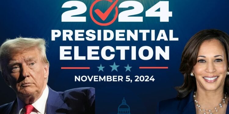Interactive map showing state-by-state election results between Trump and Harris