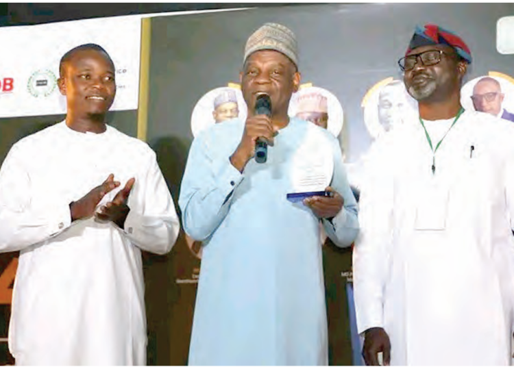 Executive Secretary of TETFund, Arc. Sonny Echono, giving his remarks after receiving the award of excellence from Startup Abuja EduTech recently.