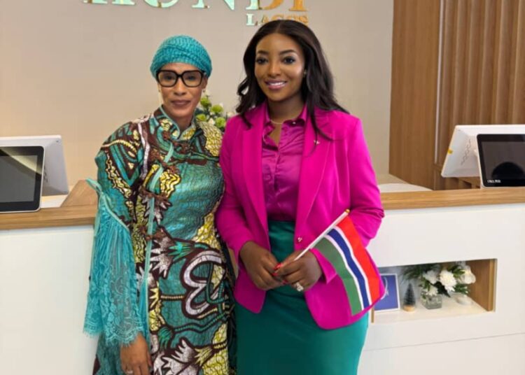 The Gambia’s First Lady Visits Nigerian Fashion Outlet ‘April By Kunbi’, Says Africa Is Blessed