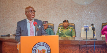 South West Plans Security Summit Aiyedatiwa Launches Armed Forces Remembrance Day Emblem In Ondo