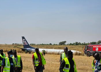 JUST-IN: Flight Disrupted As Cargo Airplane Skids Off Abuja Runway