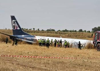 JUST-IN: Flight Disrupted As Cargo Airplane Skids Off Abuja Runway