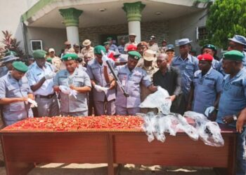 Customs Intercepts 6 Pump Action Rifles, 1,125 Live Cartridges In Oyo