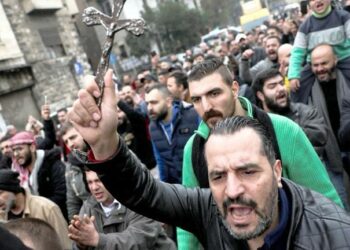 Protests Erupt In Syria Over Burning Of Christmas Tree