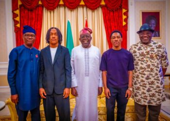 PICTORIAL: Wike Takes Sons On Christmas Homage To Tinubu