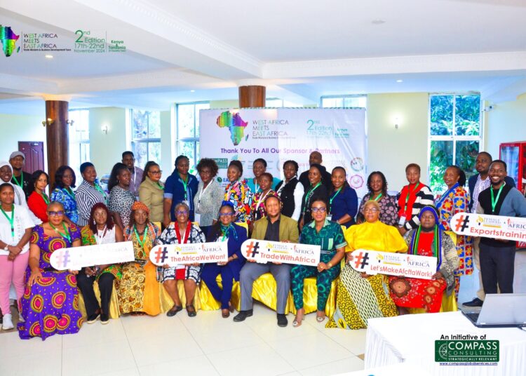 Delegates at the Tanzania Deal Room Activation with Mrs Chiedu, CEO Compass Global & Convener West Meets East Africa, Honorary Consul to Tanzania Hon. Toki Mabogunje President AWEP West Africa Madam Comfort Adjahoe Jennings and AWEP Chapter Presidents from Ghana, Nigeria, Sénégal and OWIT Ghana President.