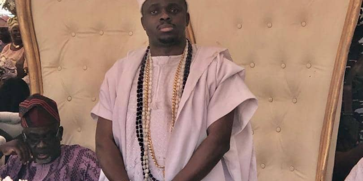 The new Oloro of Oro Kingdom, Oba Joel Titiloye during his coronation in Oro, Kwara State.