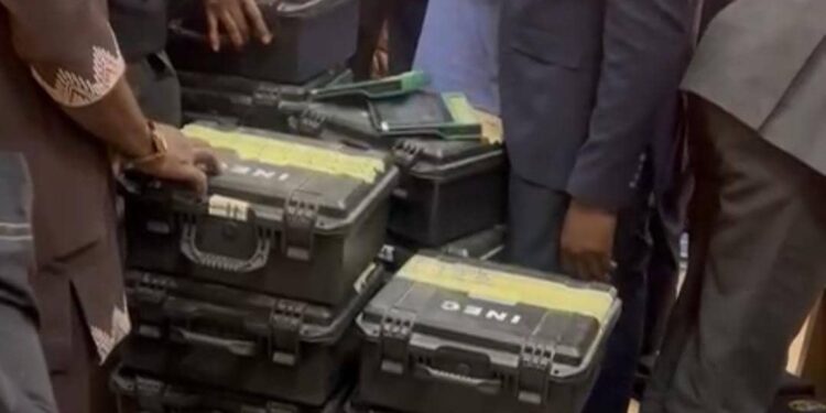 Inec presents bvas machine