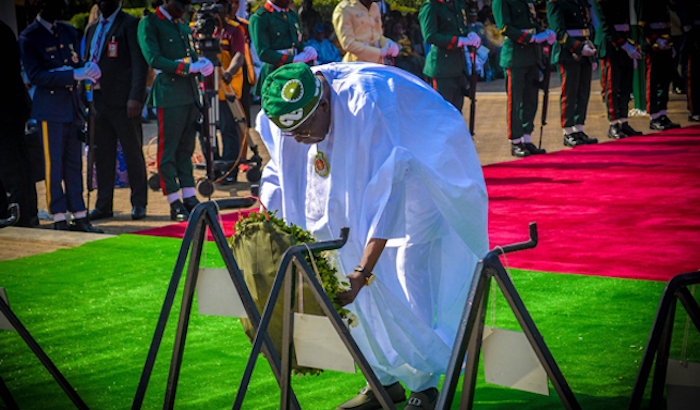 Let’s Honour Fallen Heroes' Sacrifices With A United Nigeria, Tinubu Urges Nigerians 1 Tinubu Lays Wreath