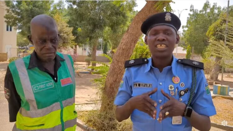 L-R: Dismissed Constabulary officer Ado Abba and SP Kiyawa.