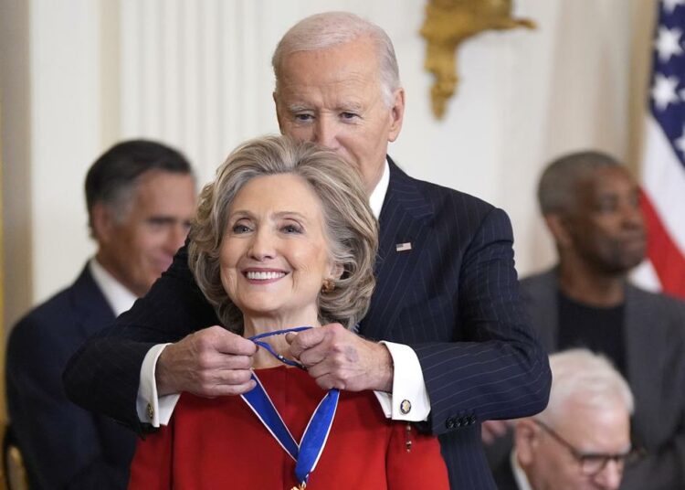 Biden Awards America’s Highest Honours To Hilary Clinton, 18 Others