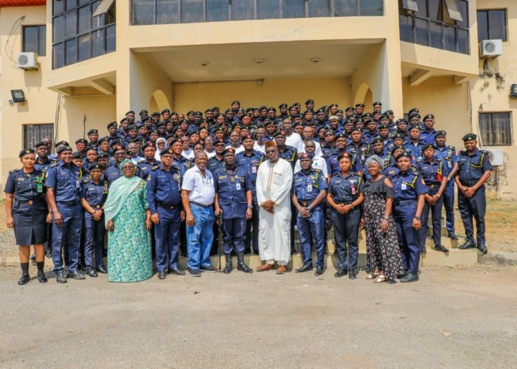 The Controller General, Federal Fire Service  with participants of the Career Progression Course at Sheda , Abuja