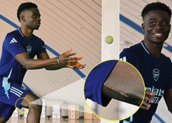 Arsenal’s Saka Returns To Light Training In Dubai