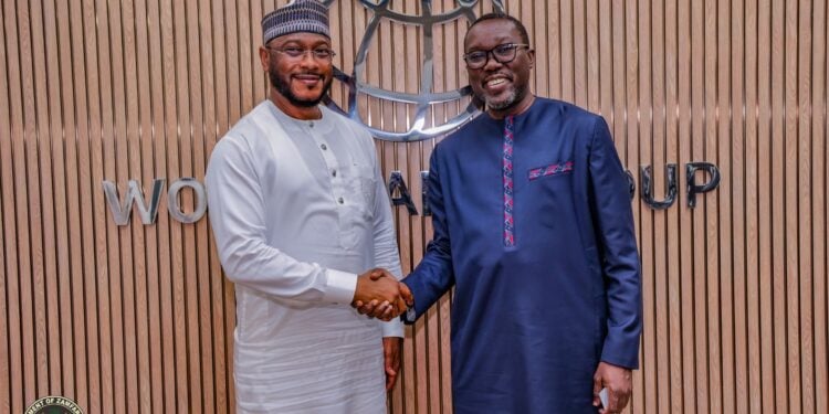 L-R: Governor Dauda Lawal of Zamfara State and World Bank Country Director for Nigeria, Dr. Ndiame Diop, during the visit.
