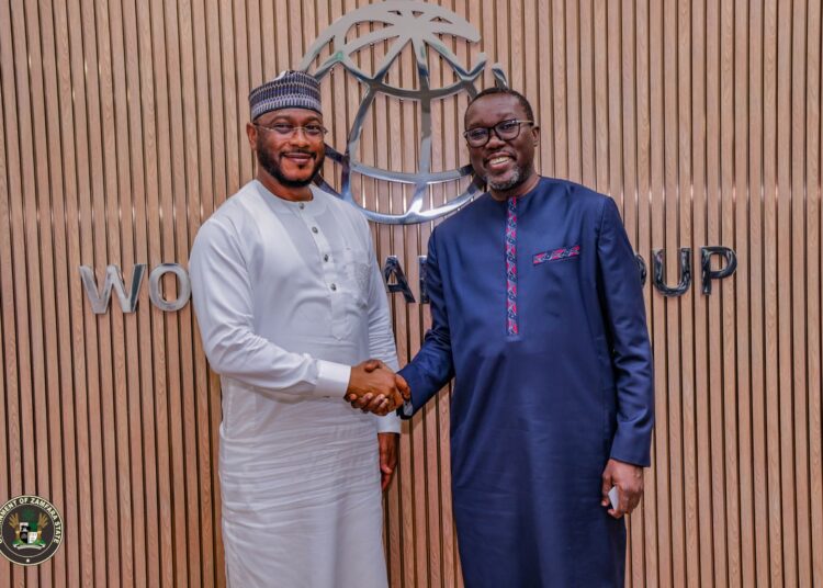 L-R: Governor Dauda Lawal of Zamfara State and World Bank Country Director for Nigeria, Dr. Ndiame Diop, during the visit.