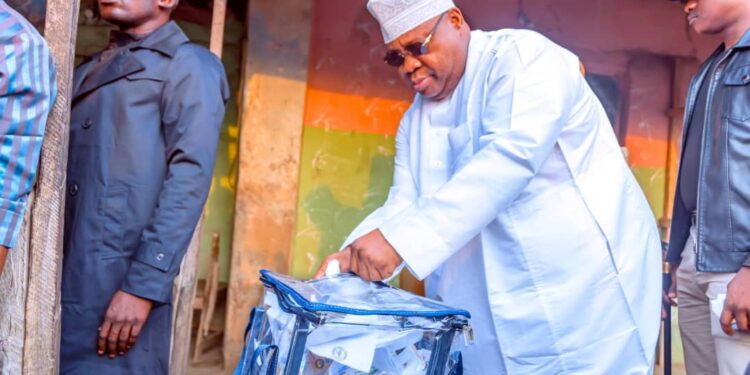 Gov Adeleke Casts Vote In Osun LG Polls